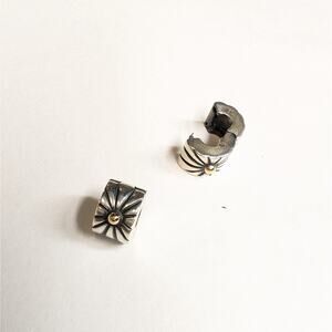 2PC Pandora Silver and Gold Sunburst Charms (Retired)